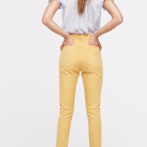 new NWT Sz XS 0-2 yellow Capulet Imogen Cropped Ruffle Jean - Picture 8 of 8